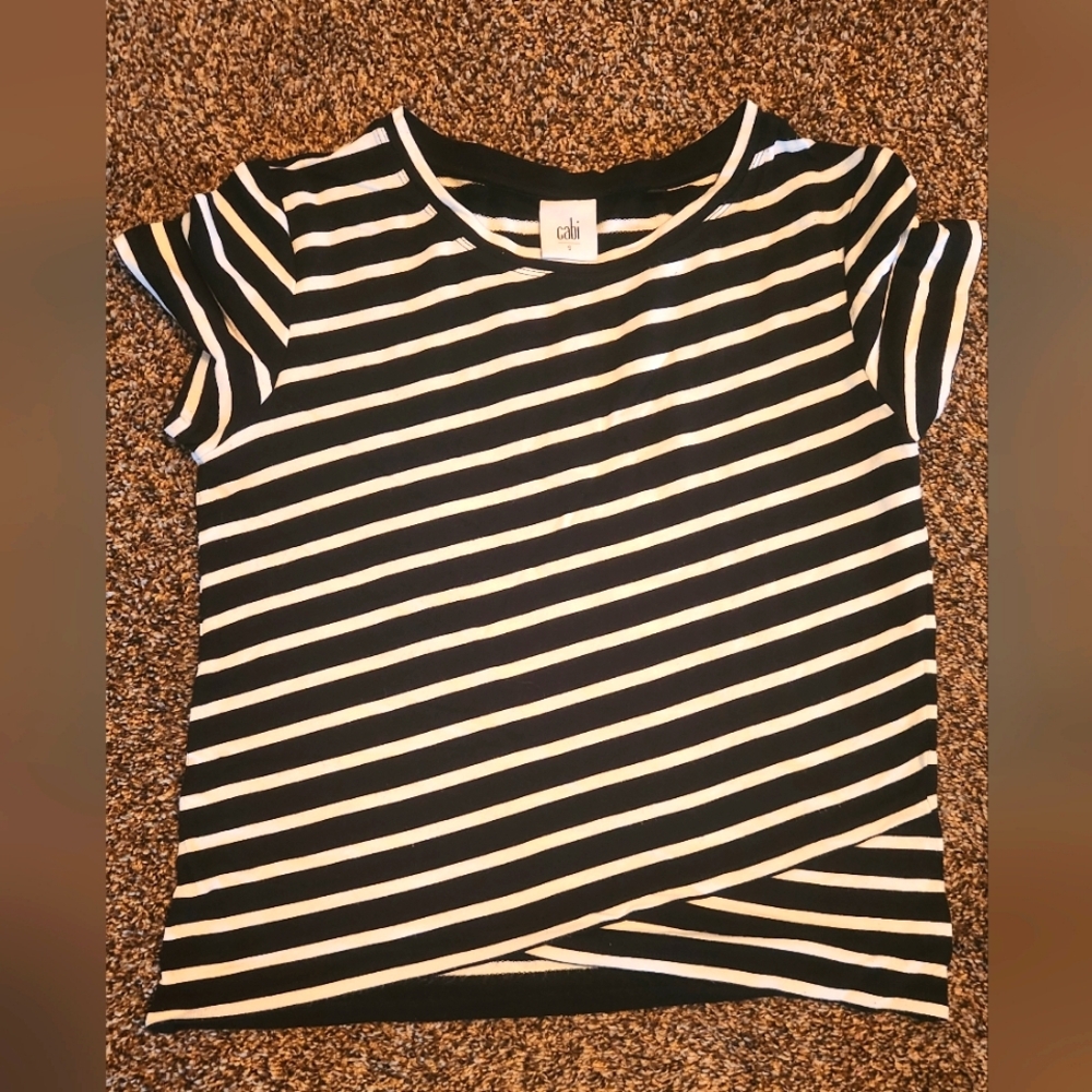 Cabi shirt with cross bottom detail